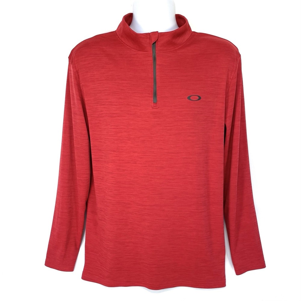 Oakley Gravity Range Red Quarter Zip Pullover Athletic Shirt Size Mens Large